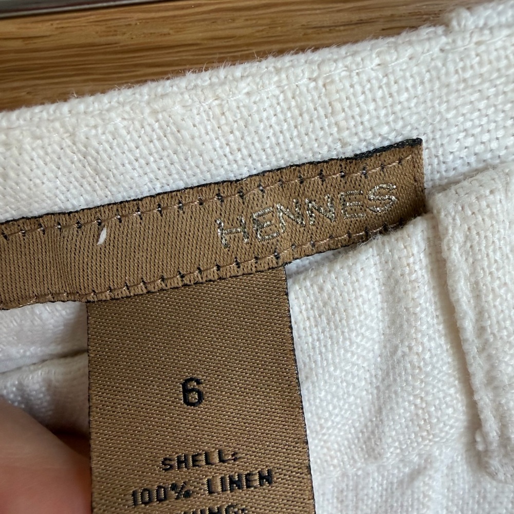 Hennes Women's 100% Linen Dress Pants Size  6  off white - Picture 5 of 7